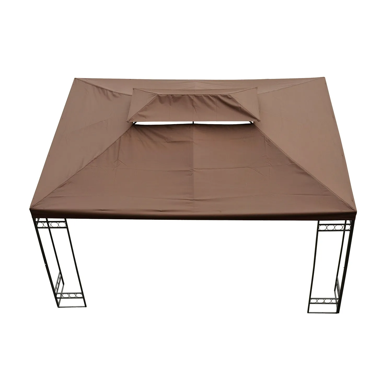 13x10 ft 2 Tier Gazebo Replacement Canopy Top (Top cover only) - Coffee