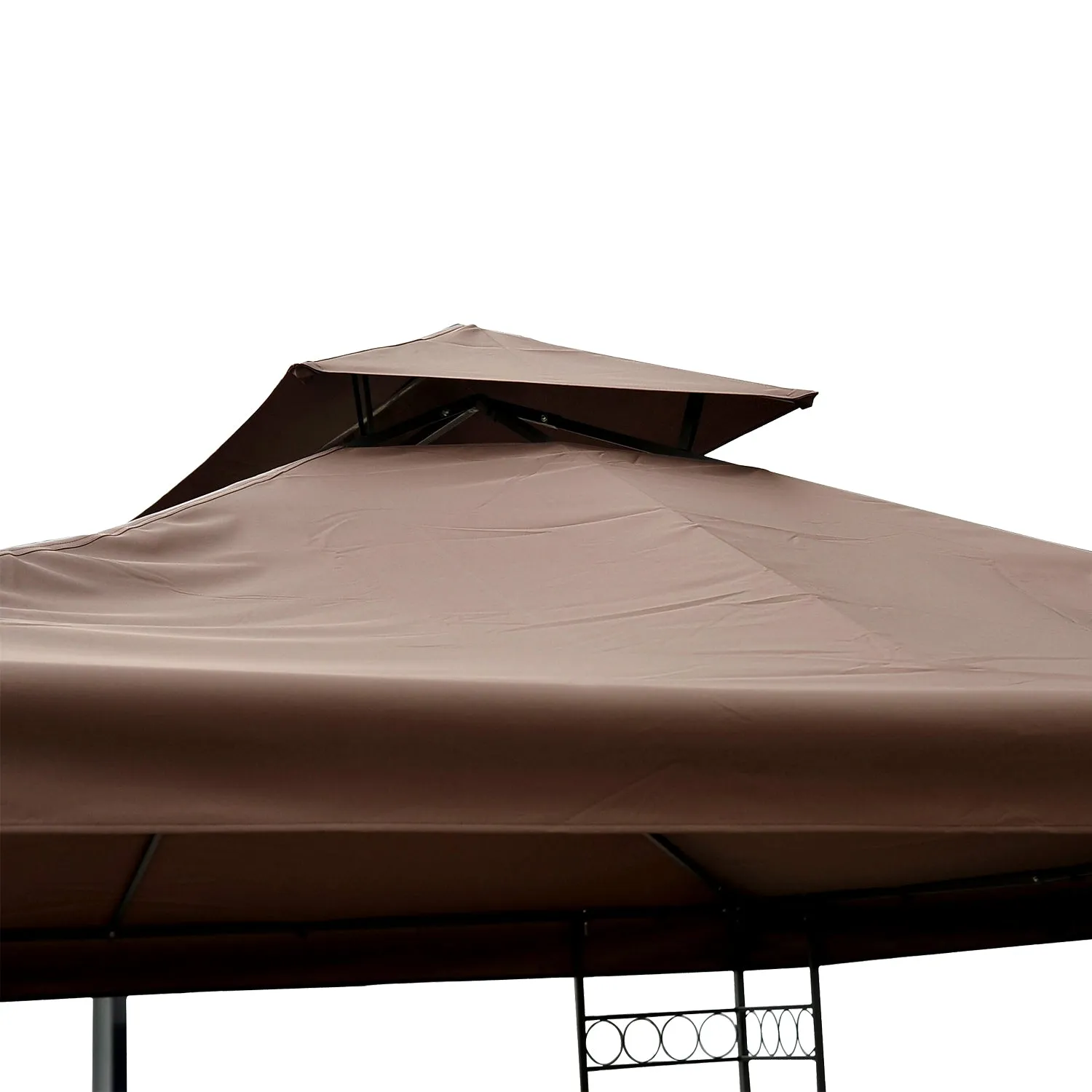 13x10 ft 2 Tier Gazebo Replacement Canopy Top (Top cover only) - Coffee