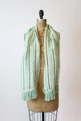 1950s gold and pistachio scarf | new fall