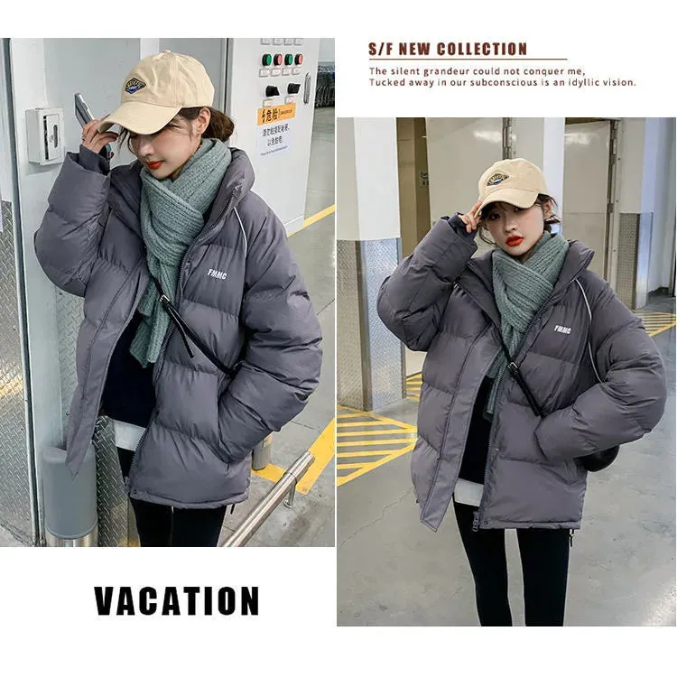 2023 women's parka coat fashion basic cotton down jacket winter