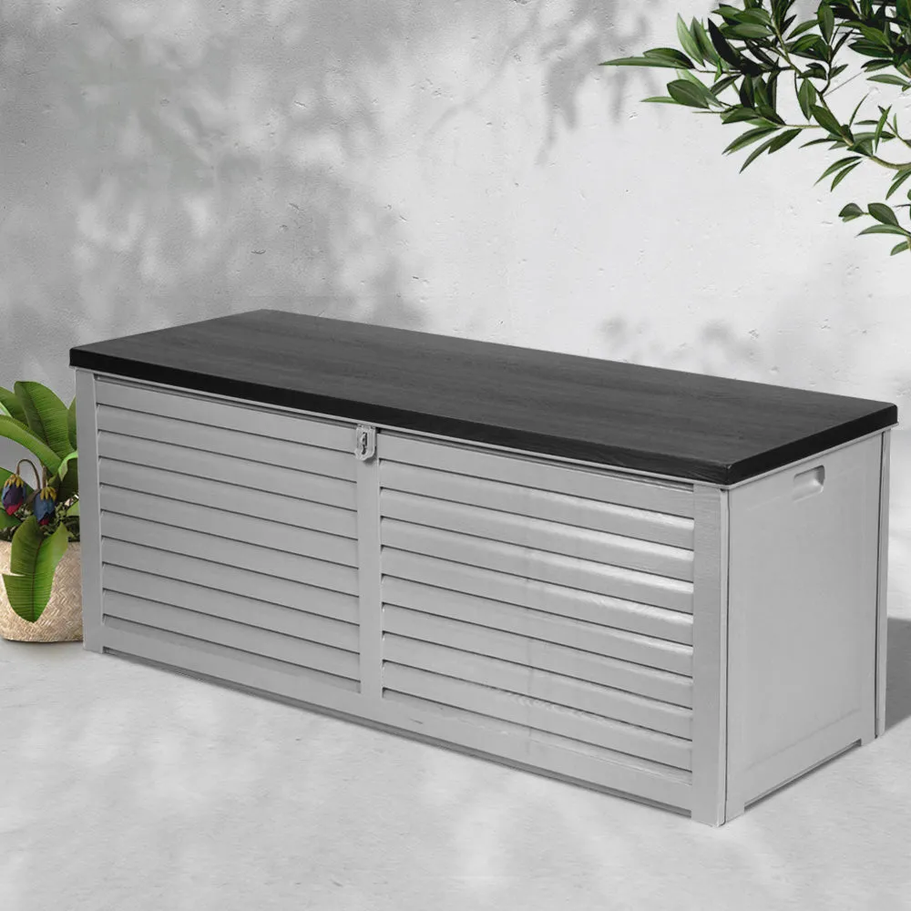 390L Weather-Resistant Storage Box, Lockable Bench - Gardeon