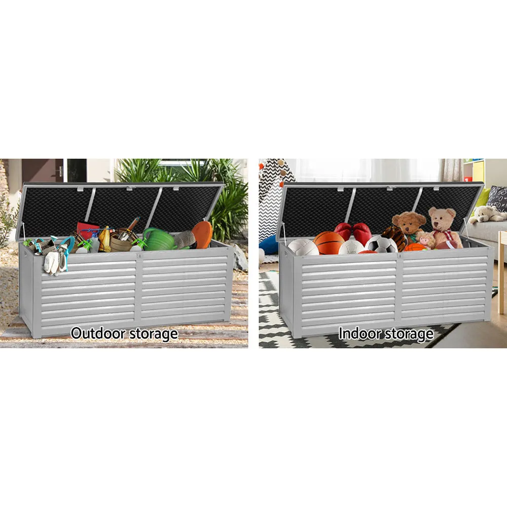 390L Weather-Resistant Storage Box, Lockable Bench - Gardeon