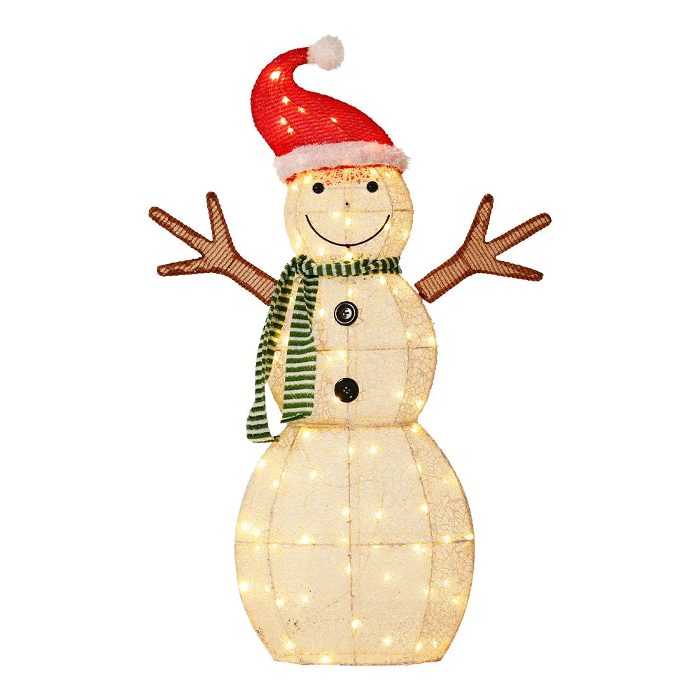 80 LED 3D Snowman Christmas Lights, UV-Resistant, Jingle Jollys