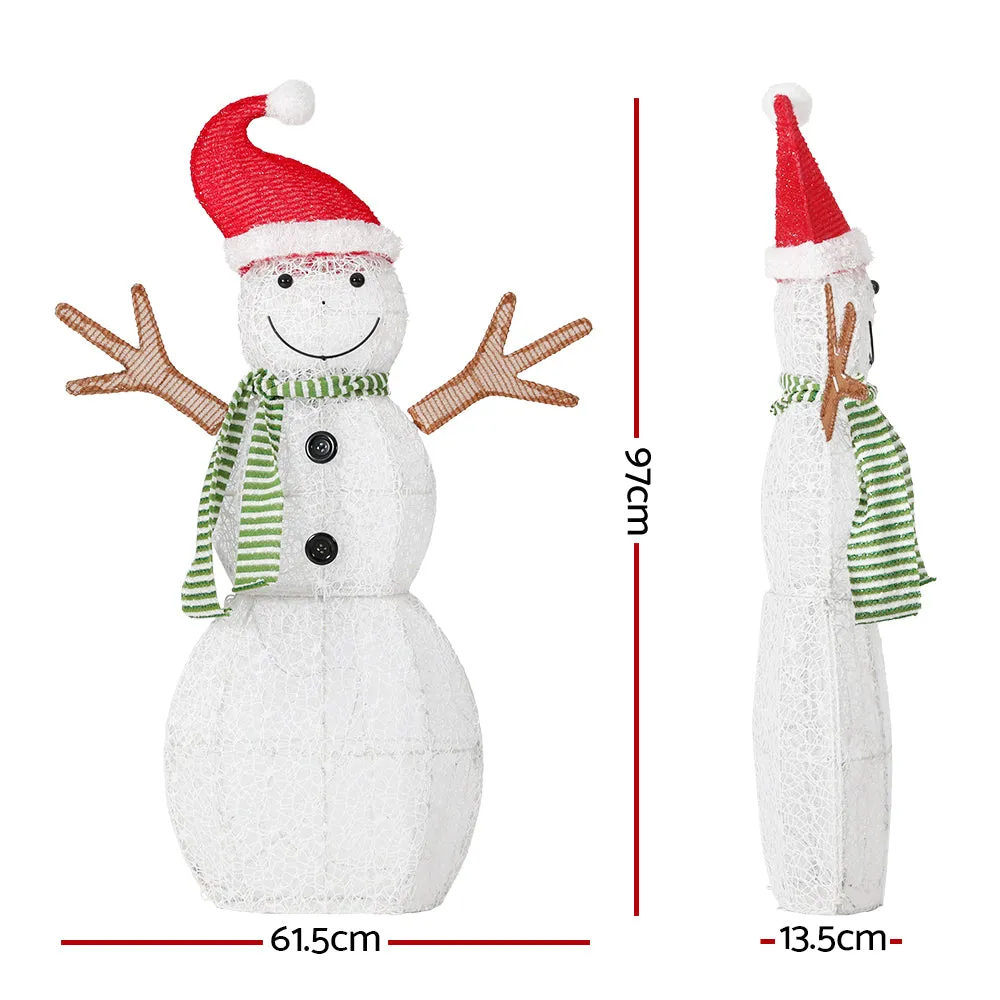 80 LED 3D Snowman Christmas Lights, UV-Resistant, Jingle Jollys