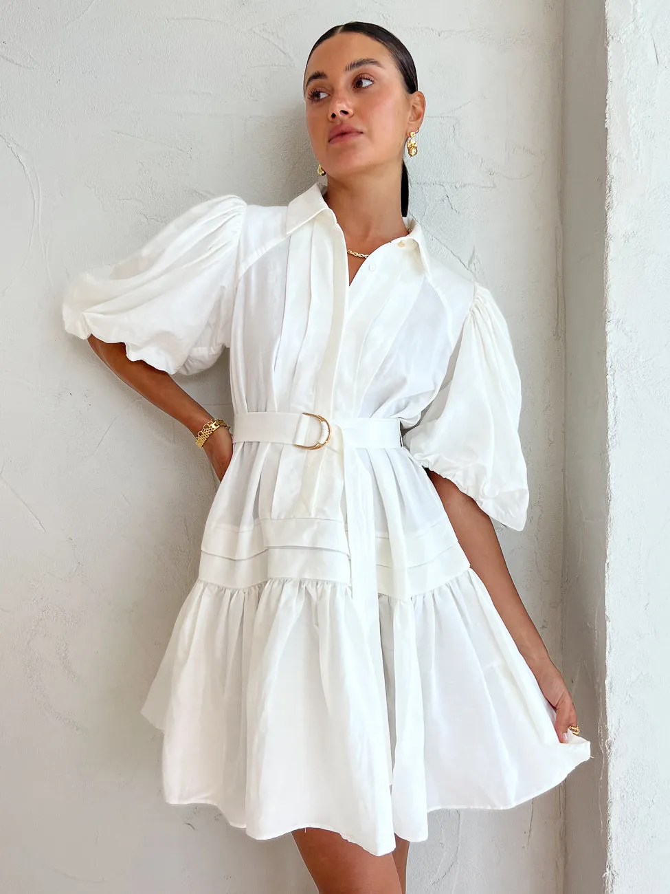 Acler Woodgate Dress in Ivory