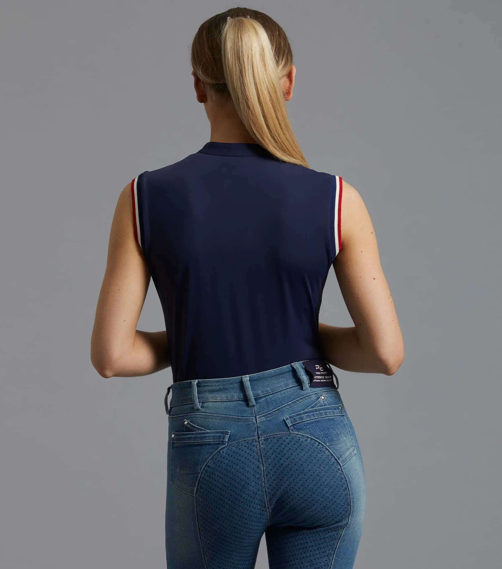 Alito Ladies Sleeveless Riding Top Navy