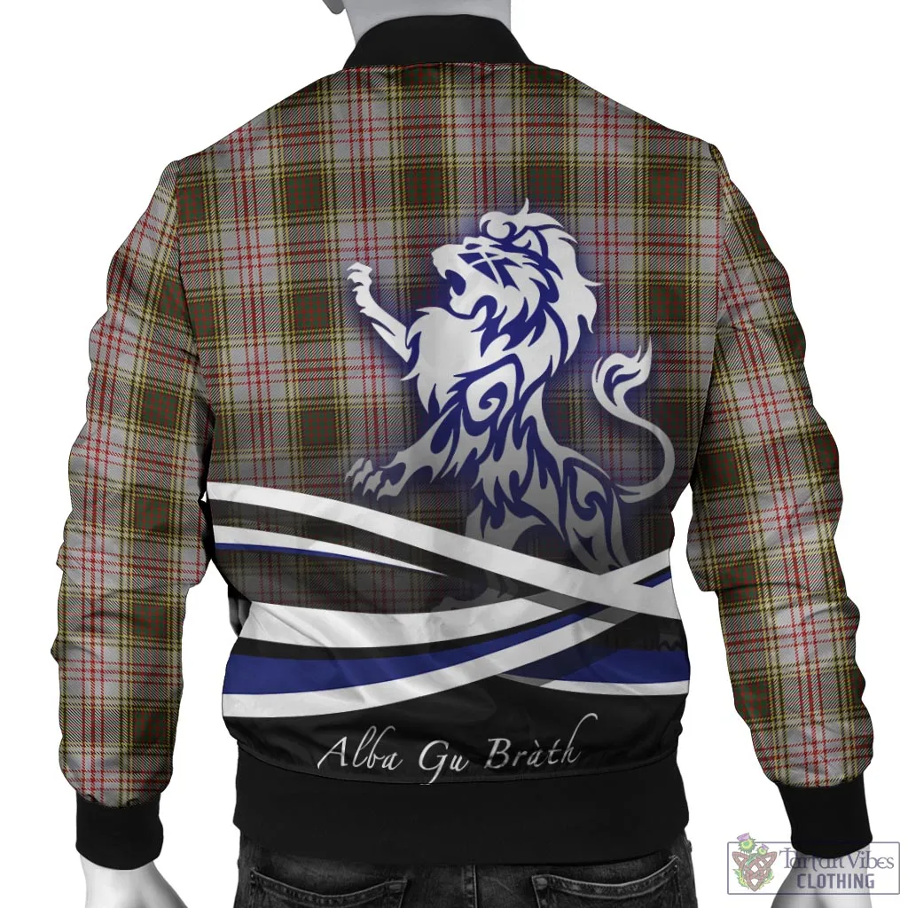 Anderson Dress Tartan Bomber Jacket with Alba Gu Brath Regal Lion Emblem