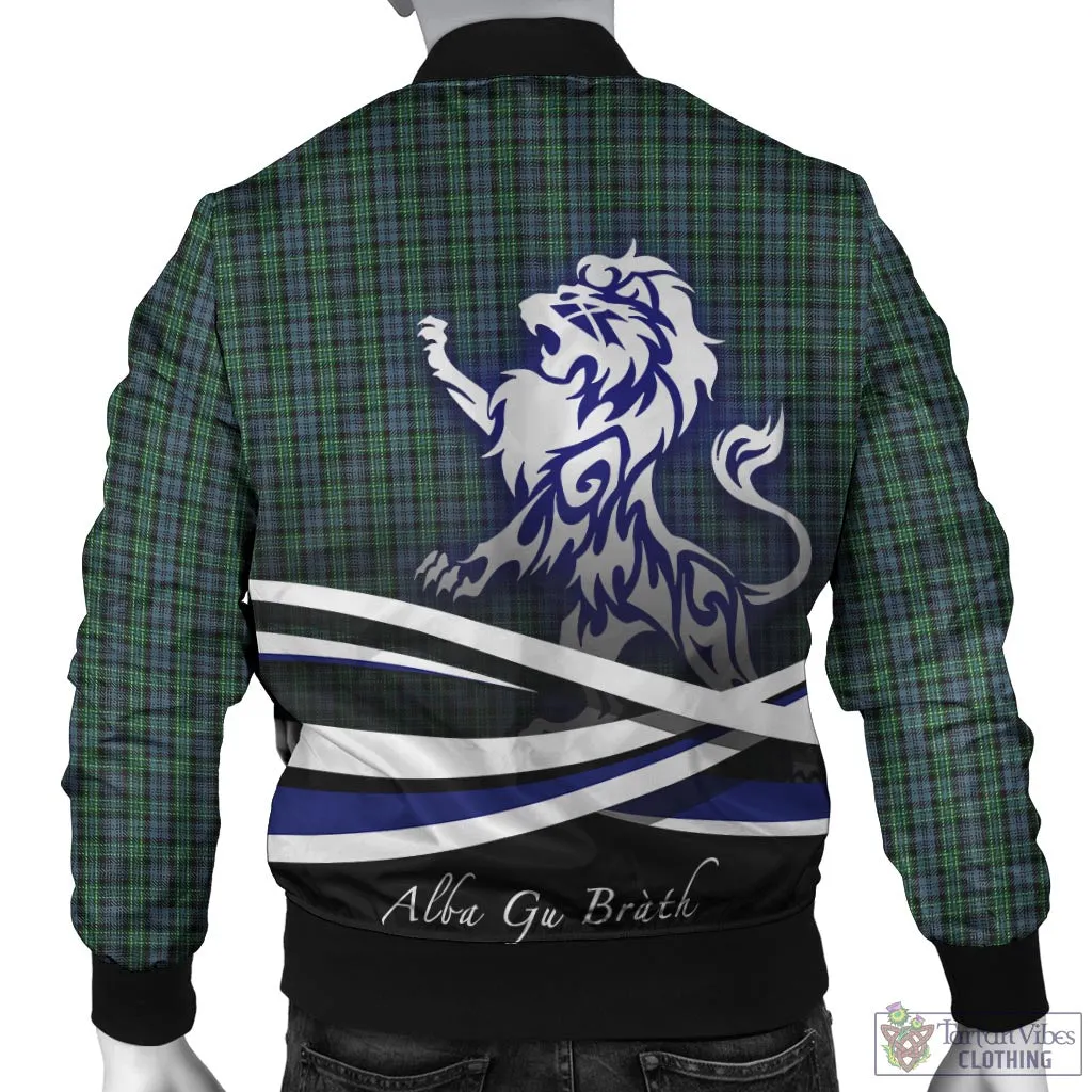 Arbuthnot Tartan Bomber Jacket with Alba Gu Brath Regal Lion Emblem