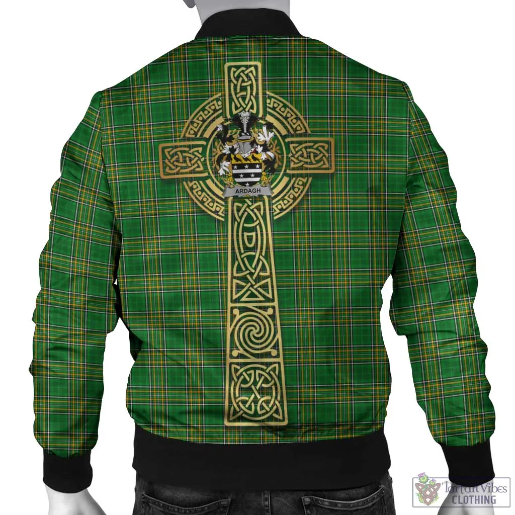 Ardagh Irish Clan Tartan Bomber Jacket with Coat of Arms Celtic Tree of Life Style