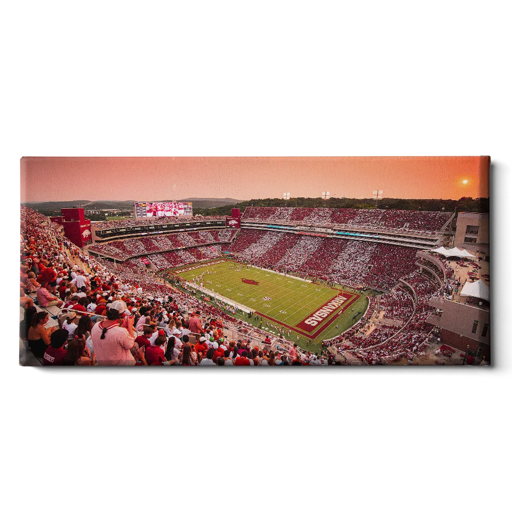 Arkansas Razorbacks - Aerial Donald W. Reynolds Razorback Stadium Stripe Out Panoramic