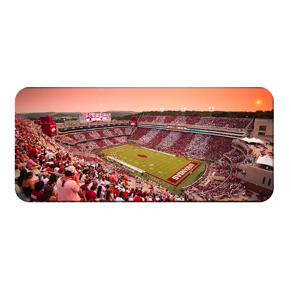 Arkansas Razorbacks - Aerial Donald W. Reynolds Razorback Stadium Stripe Out Panoramic