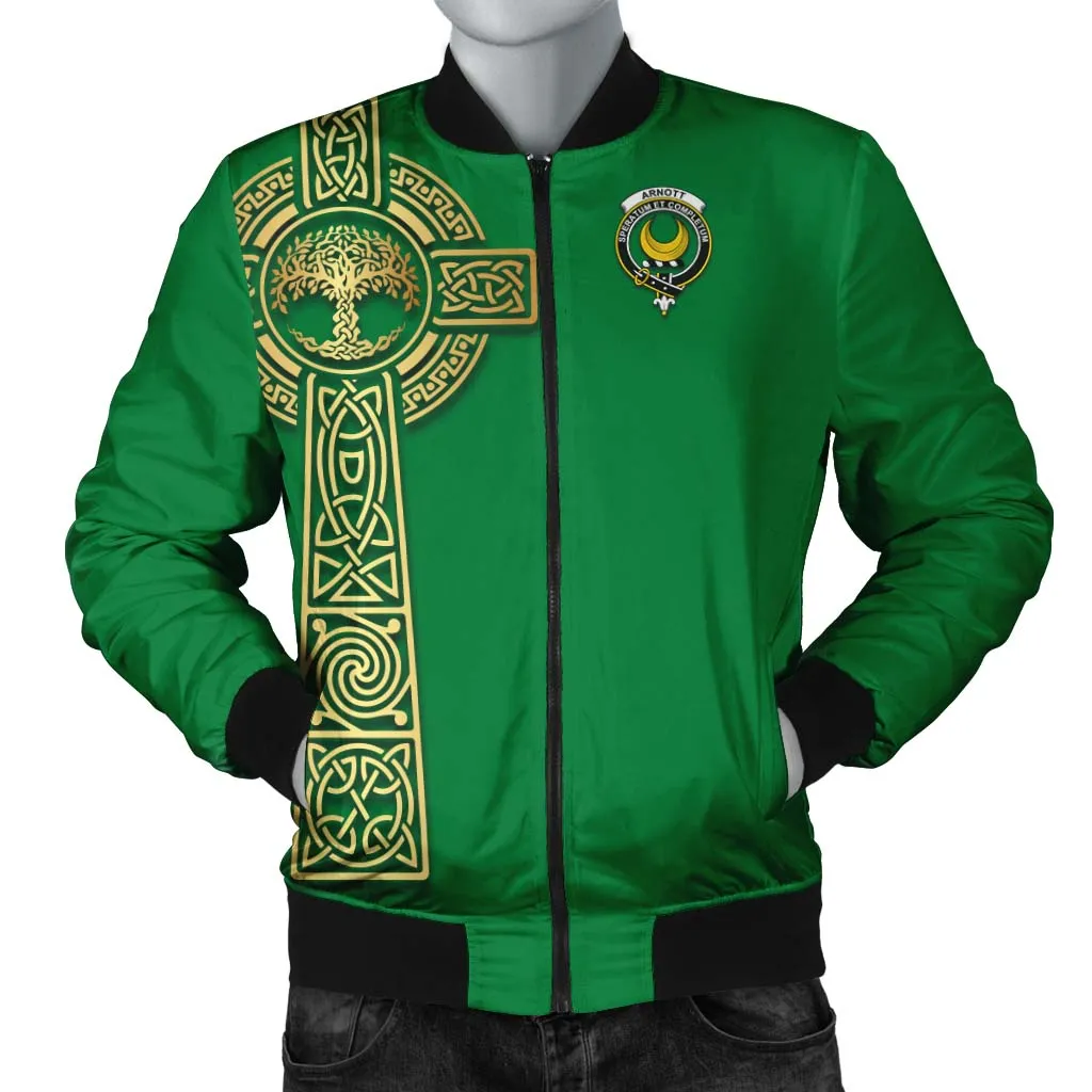 Arnott Clan Bomber Jacket with Golden Celtic Tree Of Life