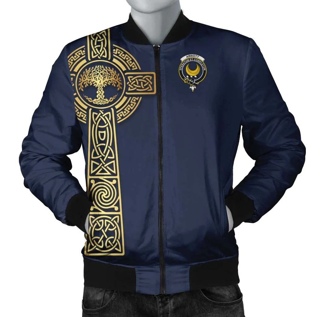 Arnott Clan Bomber Jacket with Golden Celtic Tree Of Life