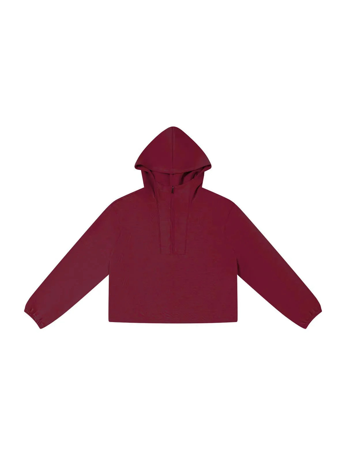 ASOBIO Cozy Drop Shoulder Half-Zip Pullover Hoodie