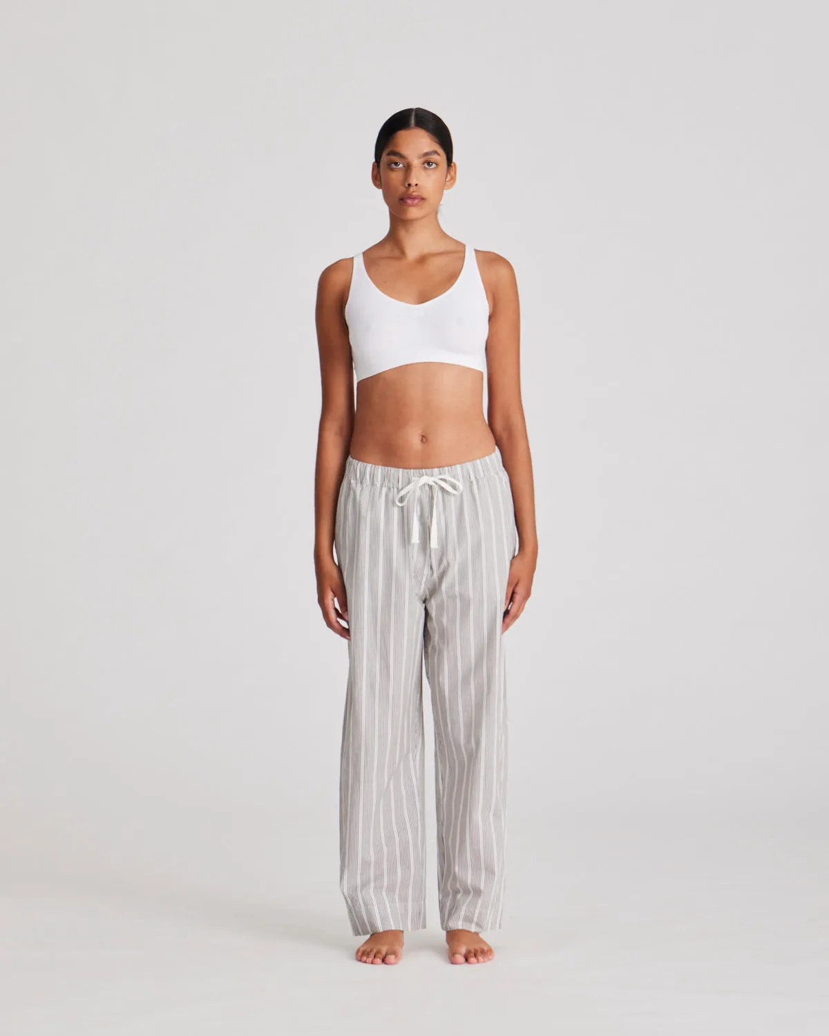 Astrid Pant Cotton Striped - Pin Stripe