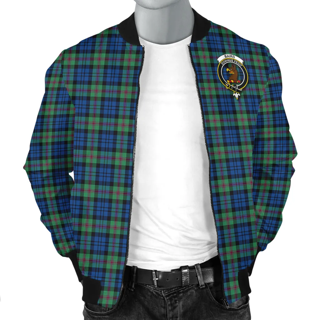 Baird Ancient Tartan Bomber Jacket with Family Crest