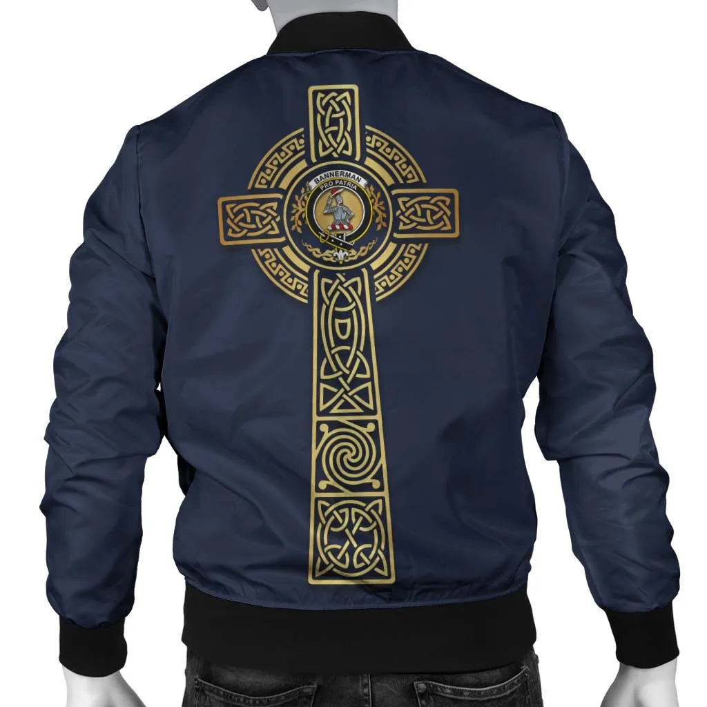 Bannerman Clan Bomber Jacket with Golden Celtic Tree Of Life