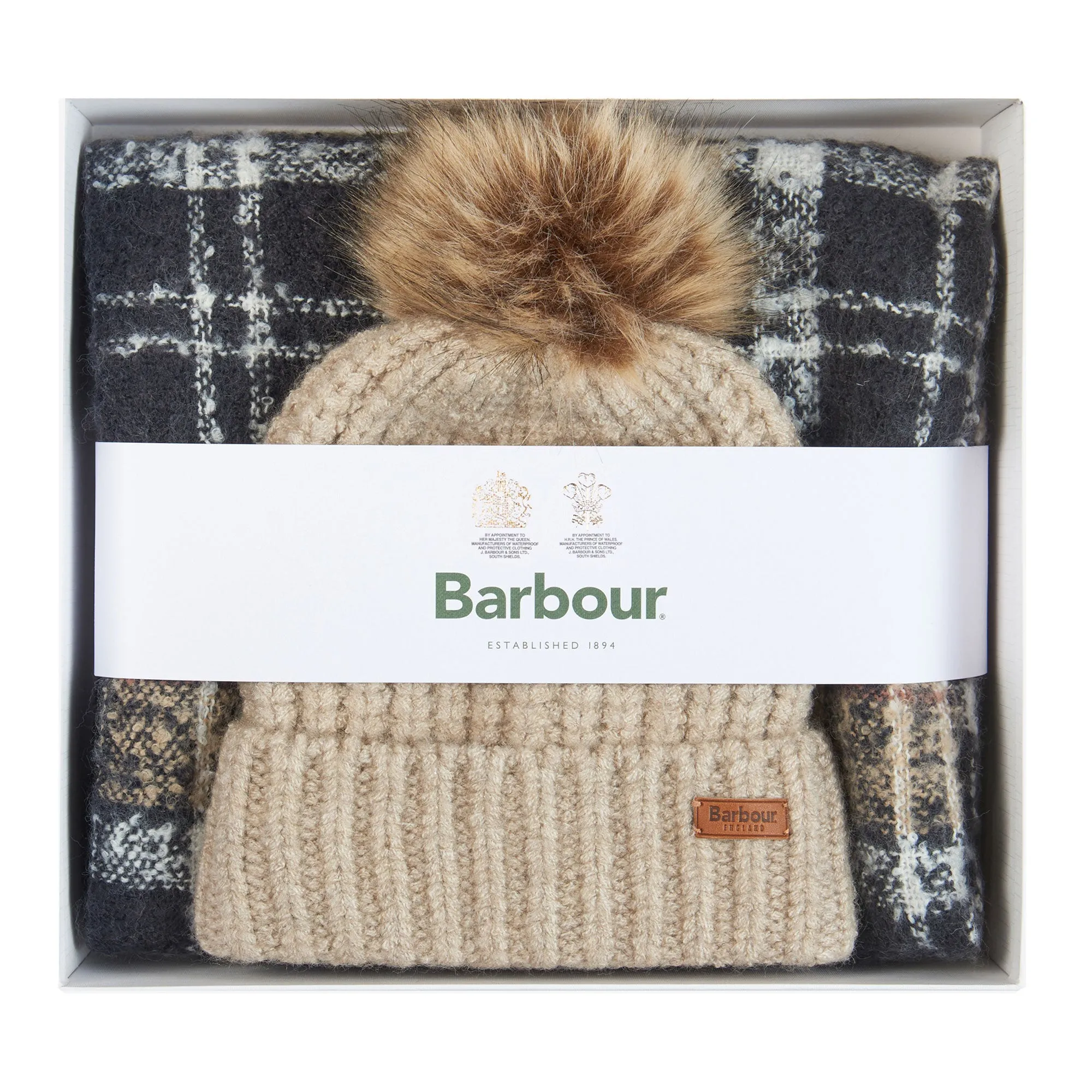 Barbour Ladies Saltburn Beanie & Scarf Set