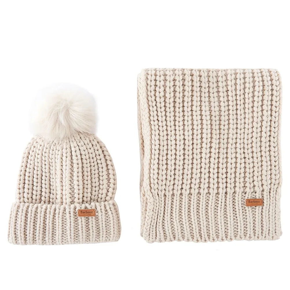 Barbour Ladies Saltburn Beanie & Scarf Set