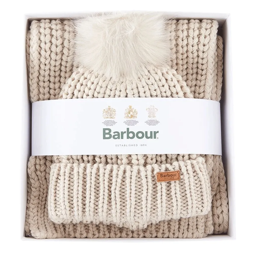 Barbour Ladies Saltburn Beanie & Scarf Set