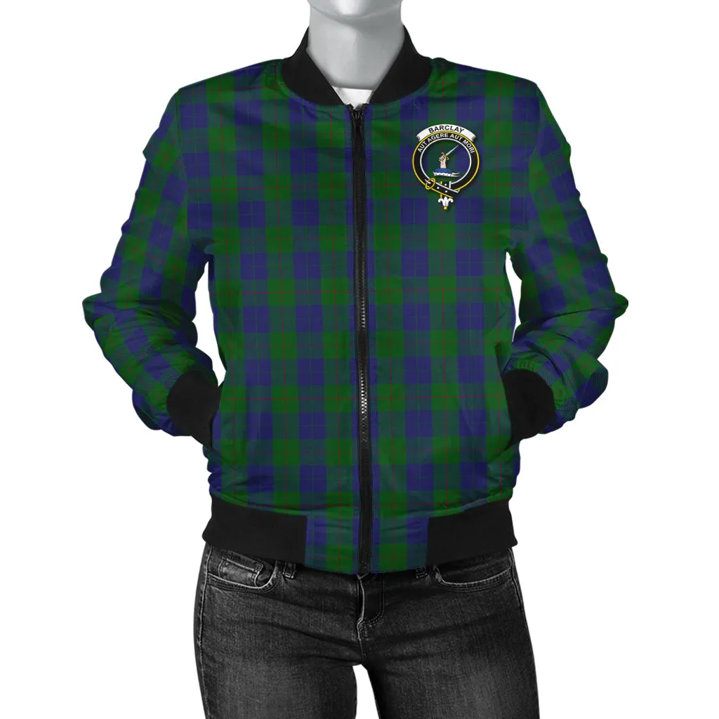 Barclay Tartan Bomber Jacket with Family Crest