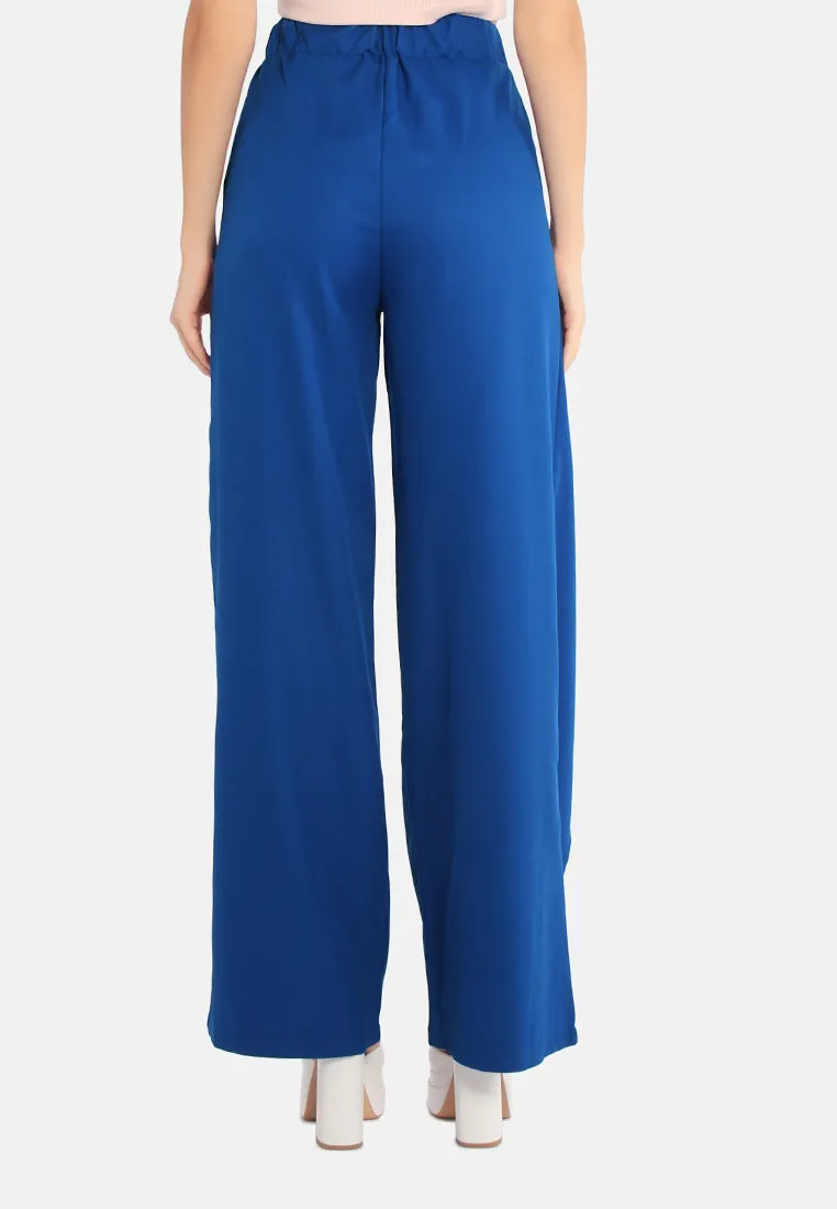 Belted Tie Wide Leg Pants