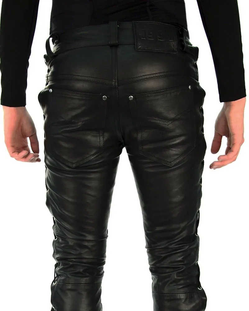 Biker's Side Laced Leather Pants