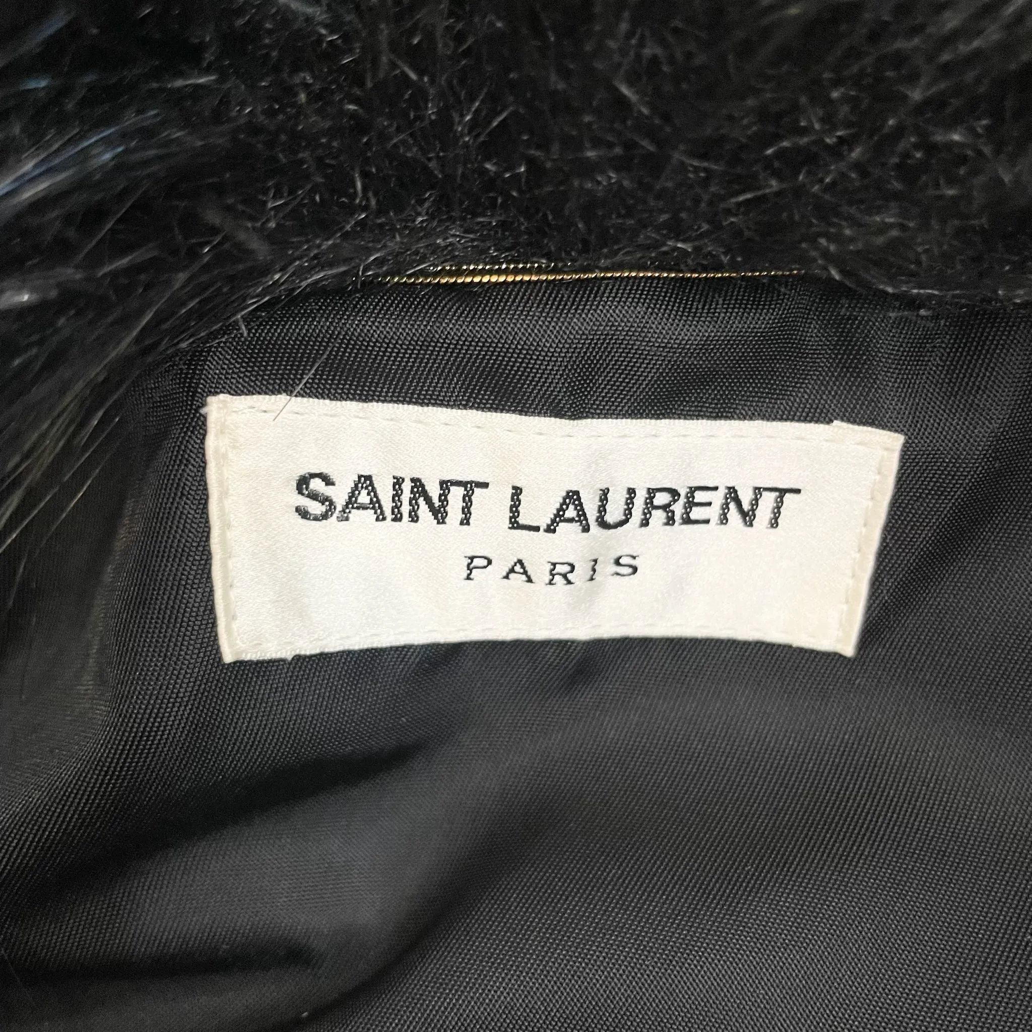 Black Fur Bomber Jacket - XS/L