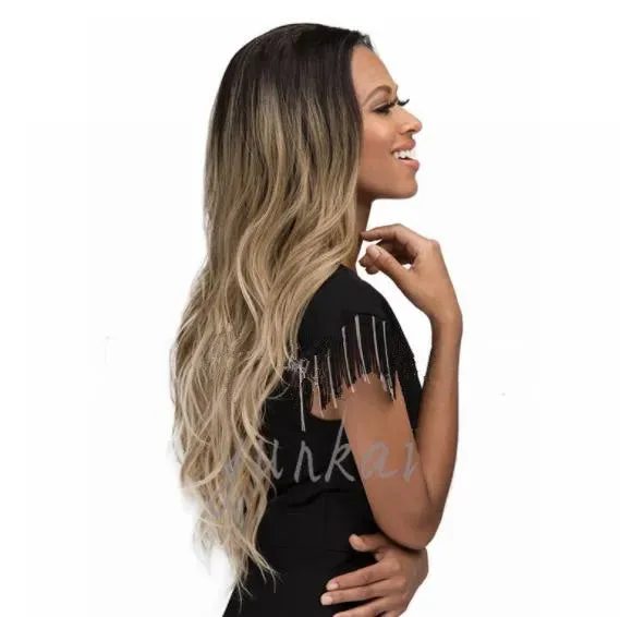 blonde Wig Long Natural Body Wavy Synthetic Wigs Heat Resistant Hair FZP187