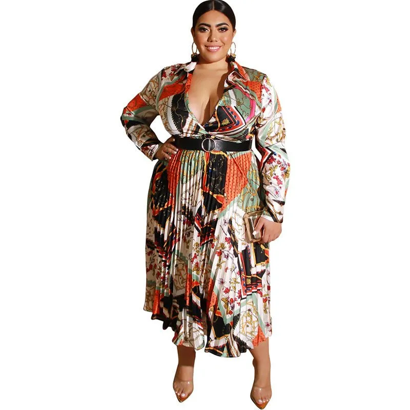 Bold & Beautiful Plus Size Pleated Maxi Dress