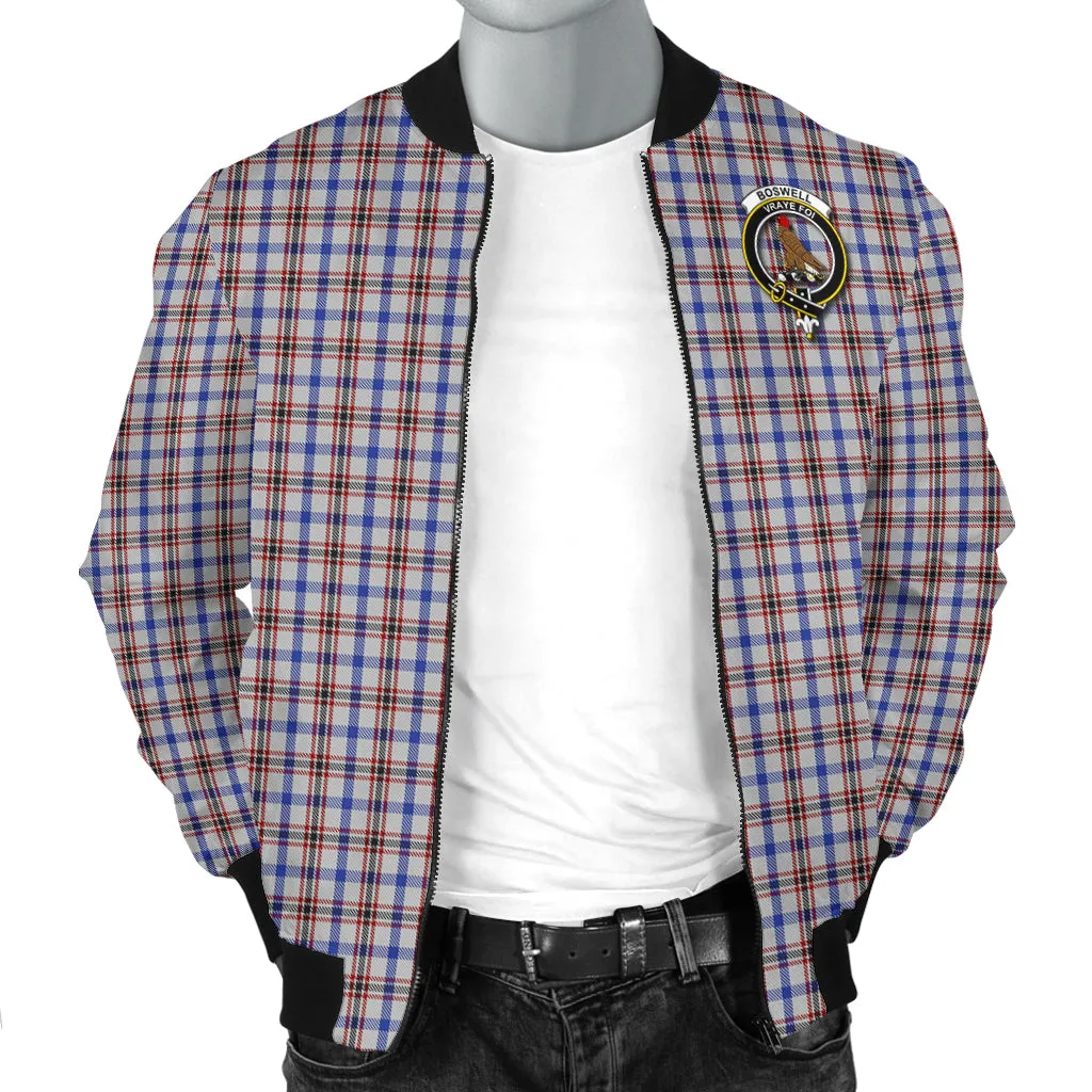 Boswell Tartan Bomber Jacket with Family Crest