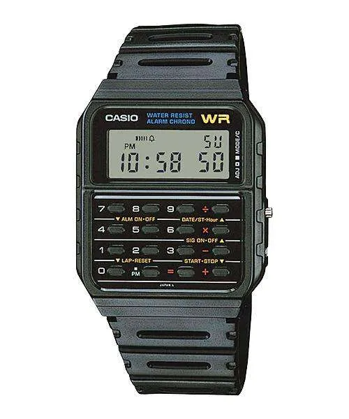 Casio CA-53W-1Z Black Calculator Watch for Men and Women