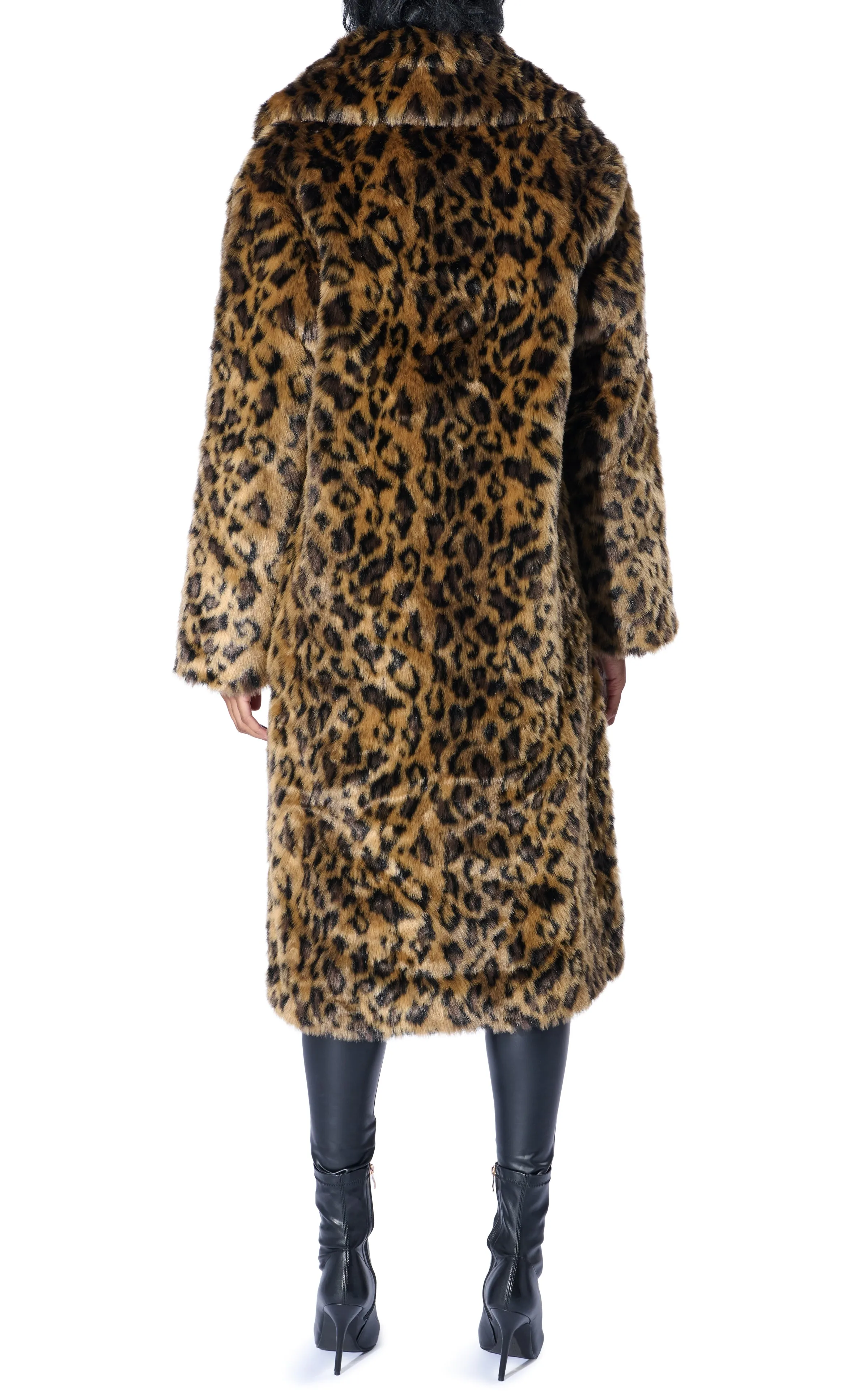 CATTY LEOPARD FAUX FUR JACKET