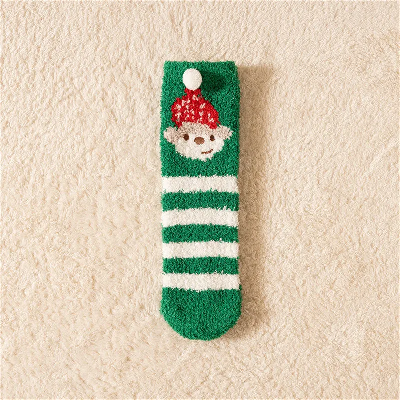 🎅Christmas Sale🎄 Coral Velvet Christmas Socks Padded Warm