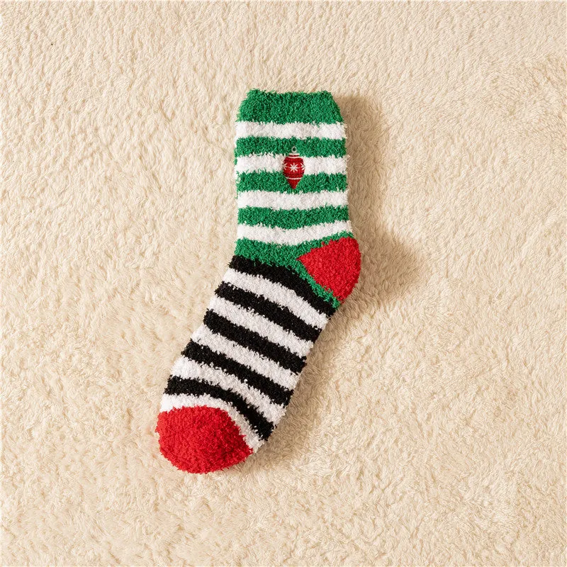 🎅Christmas Sale🎄 Coral Velvet Christmas Socks Padded Warm