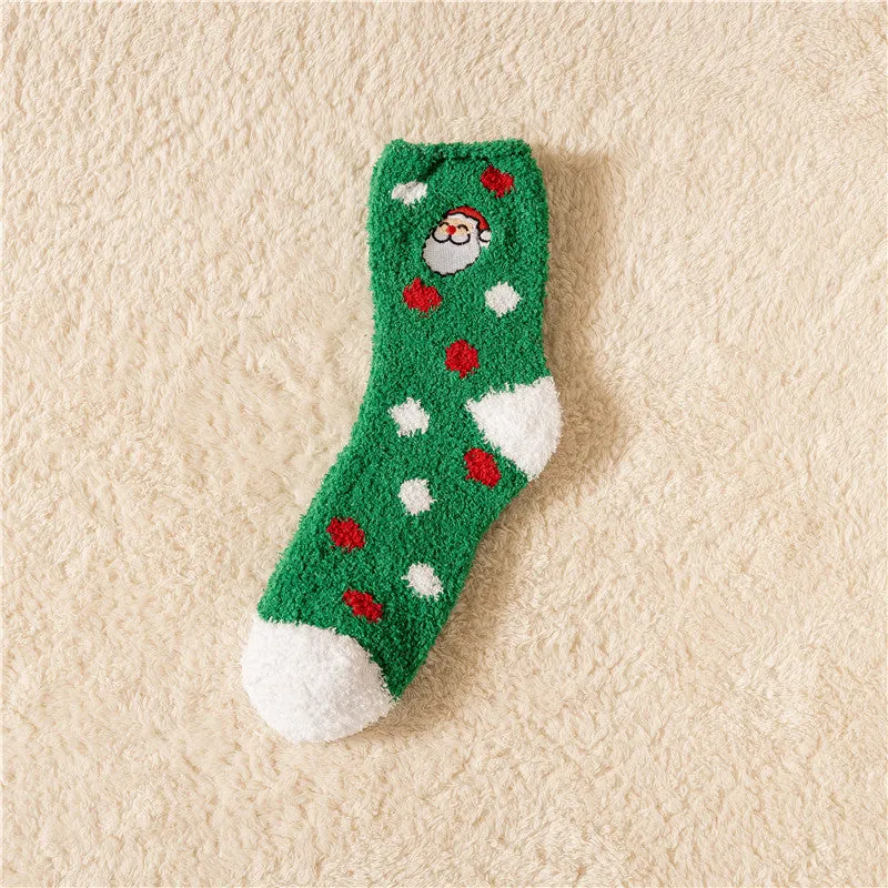 🎅Christmas Sale🎄 Coral Velvet Christmas Socks Padded Warm