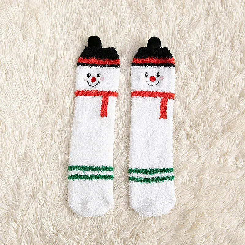 🎅Christmas Sale🎄 Coral Velvet Christmas Socks Padded Warm