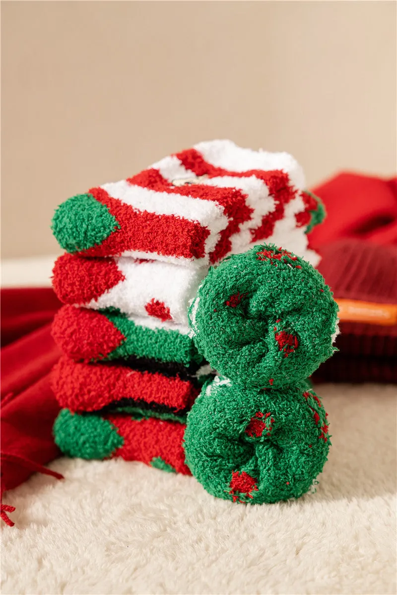 🎅Christmas Sale🎄 Coral Velvet Christmas Socks Padded Warm