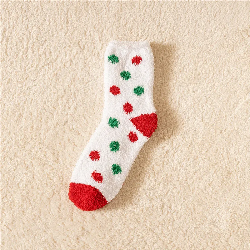 🎅Christmas Sale🎄 Coral Velvet Christmas Socks Padded Warm