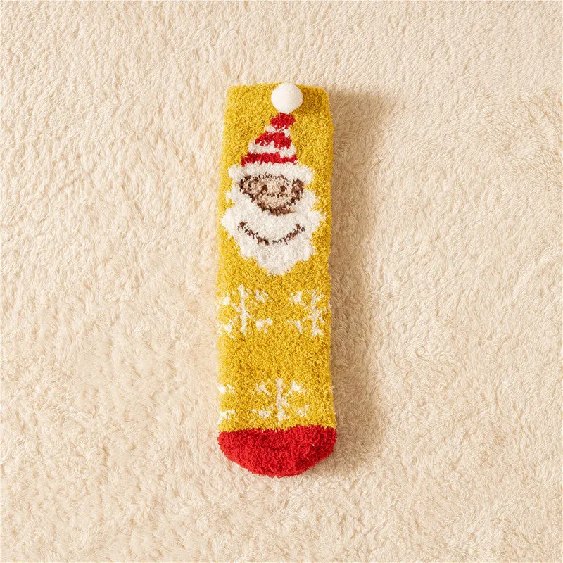 🎅Christmas Sale🎄 Coral Velvet Christmas Socks Padded Warm