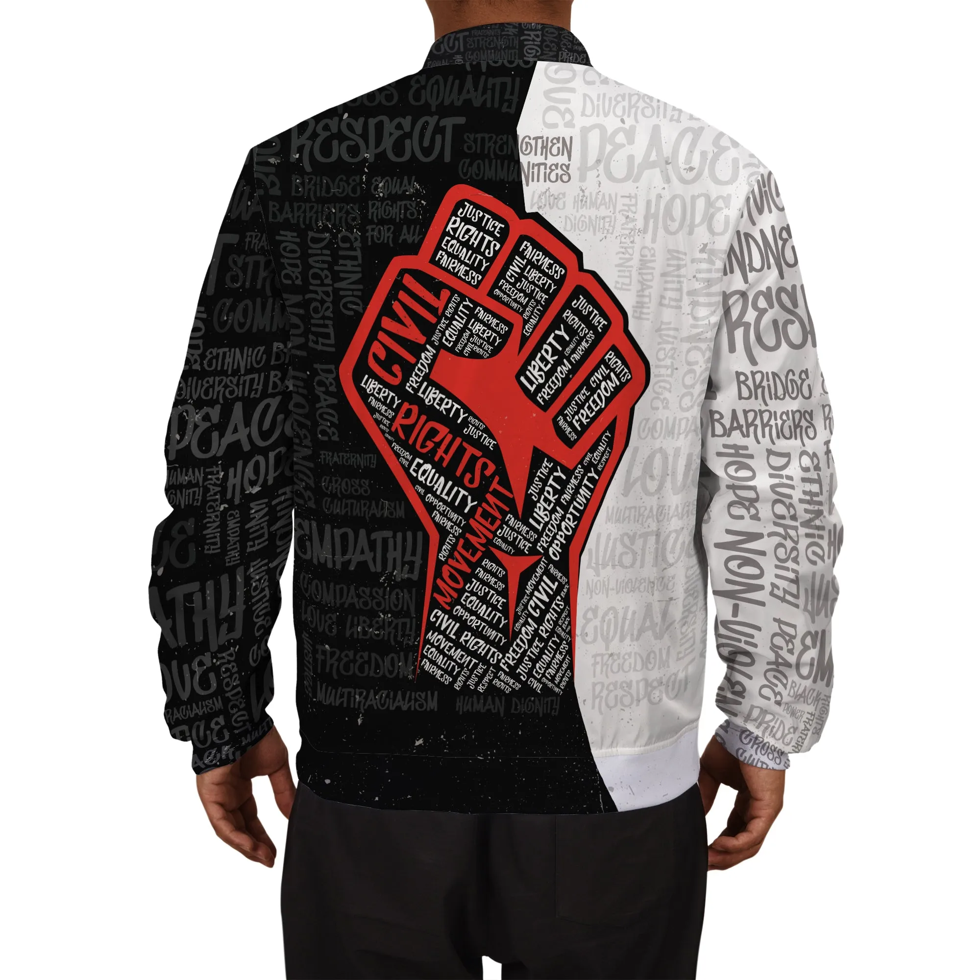 Civil Rights Movement Justice Fist Bomber Jacket