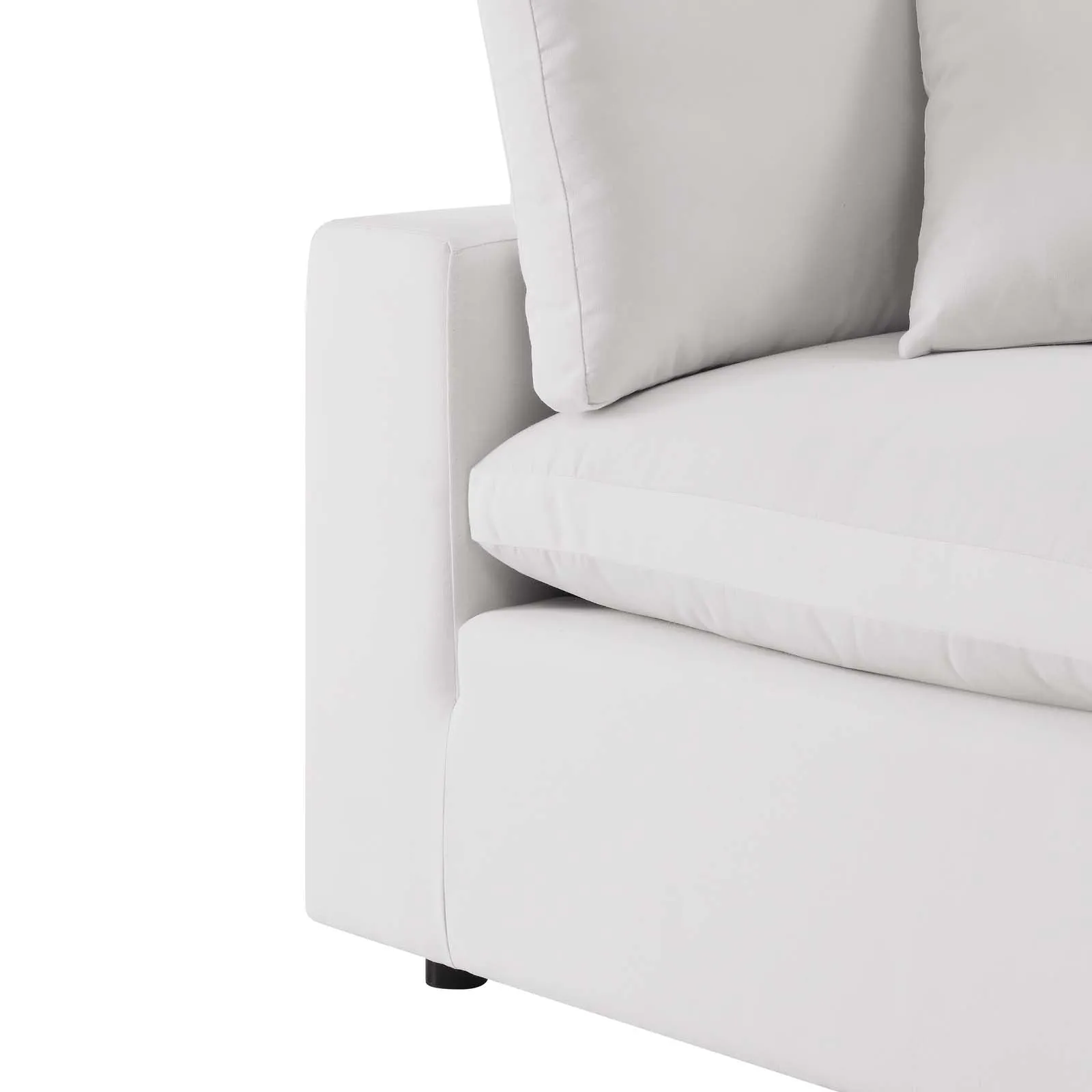 Commix Overstuffed Outdoor Patio Loveseat White EEI-5576-WHI