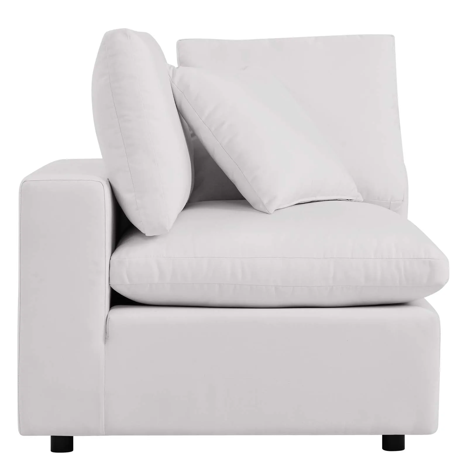 Commix Overstuffed Outdoor Patio Loveseat White EEI-5576-WHI