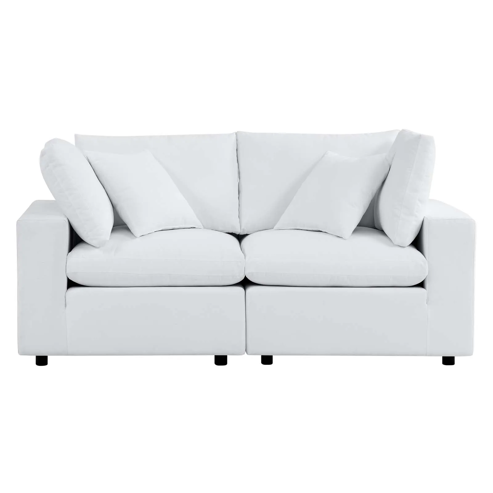 Commix Sunbrella® Outdoor Patio Loveseat White EEI-5577-WHI