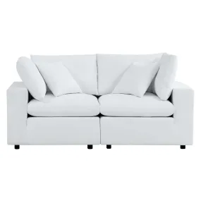 Commix Sunbrella® Outdoor Patio Loveseat White EEI-5577-WHI