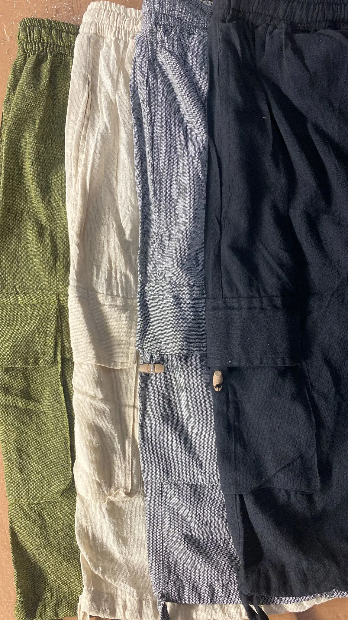 Cotton Cargo Pocket Shorts - Solid