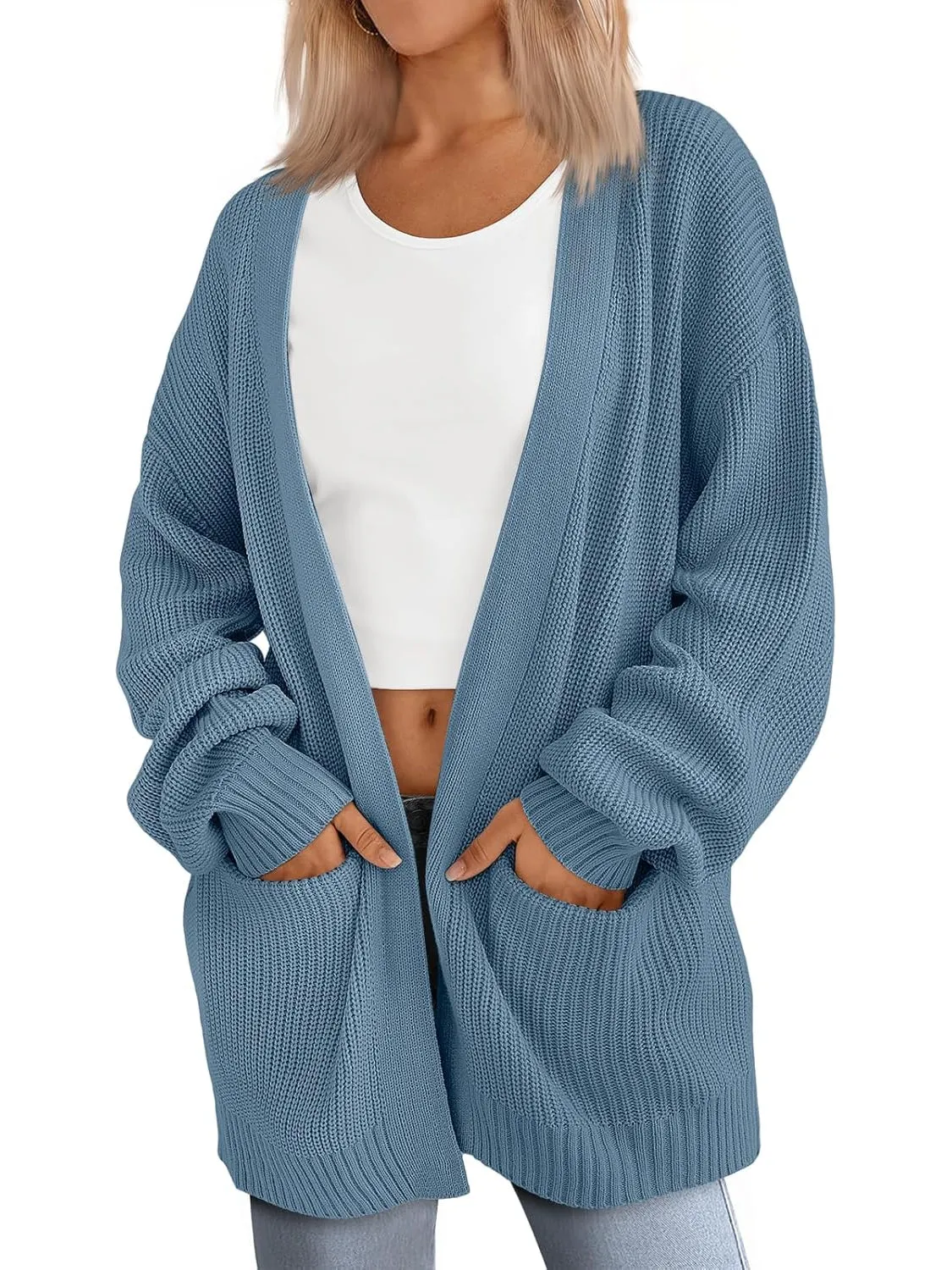 Cozy Oversized Knit Cardigan For Woman