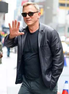 Daniel Craig Leather Blazer - Ljh0749