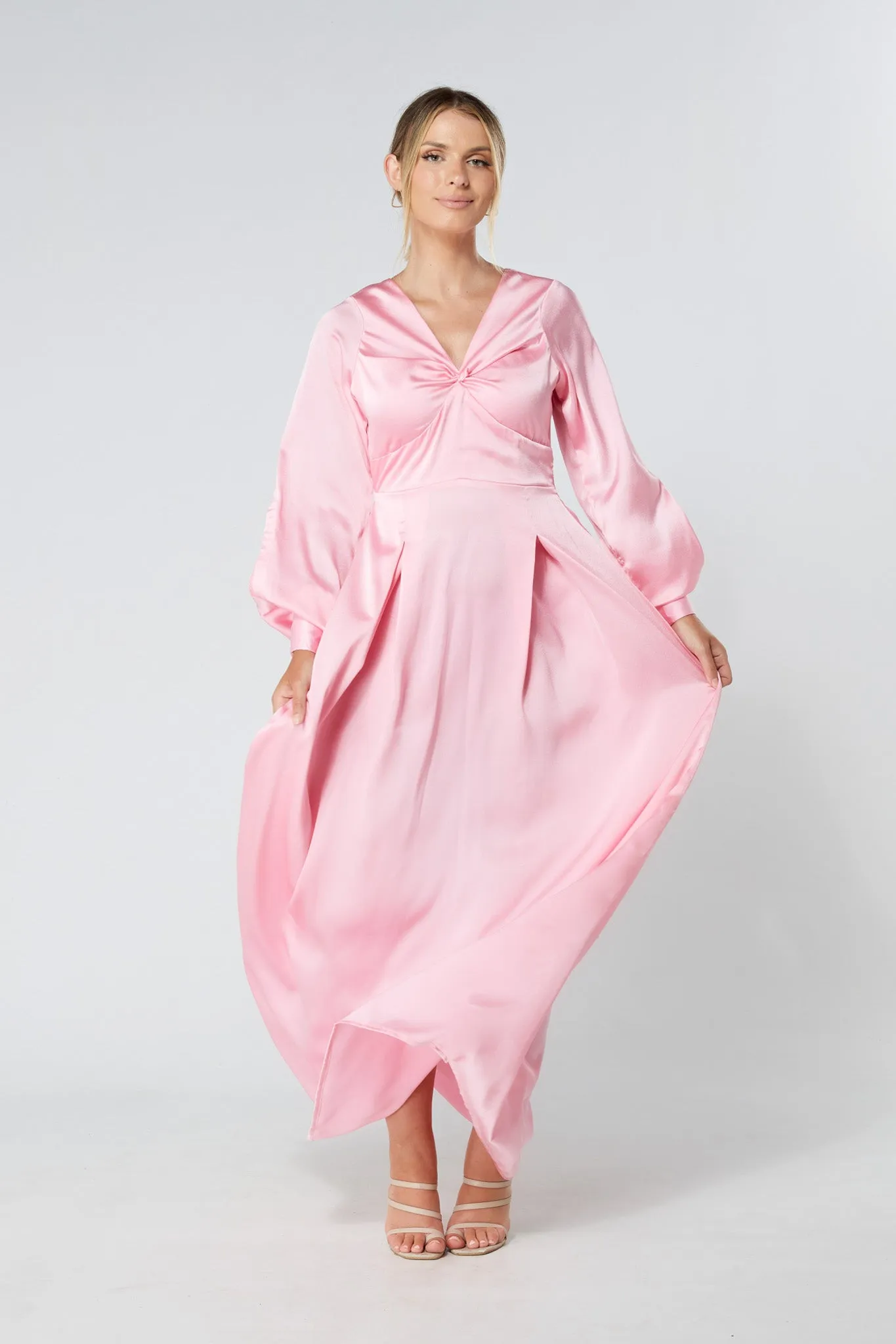 Delilah Rose Satin-Feel Crepe Maxi Dress