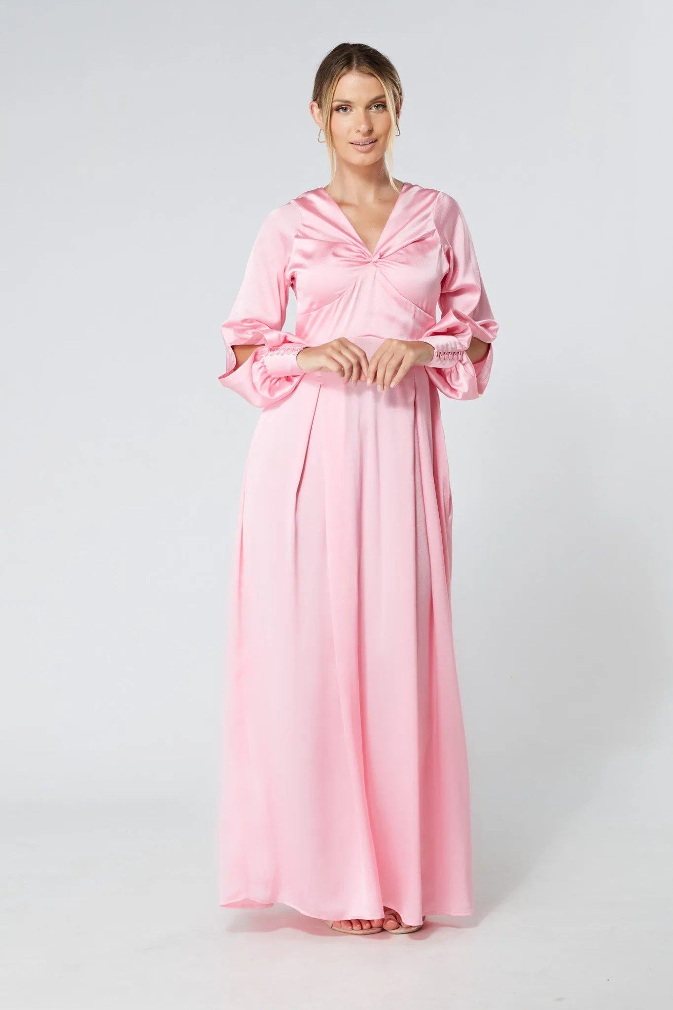 Delilah Rose Satin-Feel Crepe Maxi Dress